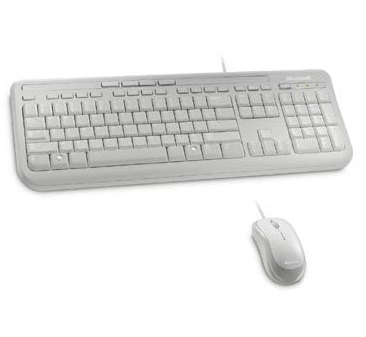 微軟標準滑鼠鍵盤組 600(白色)