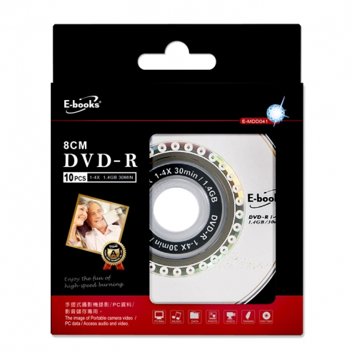 E-books8"DVD-R4X10入