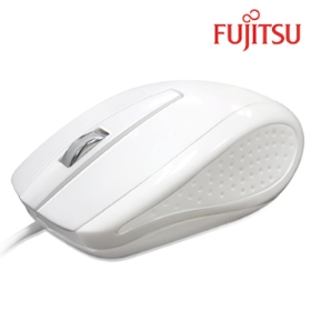 FUJITSU富士通USB有線滑鼠(白